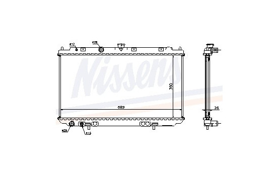 Radiator, engine cooling 67348A Nissens