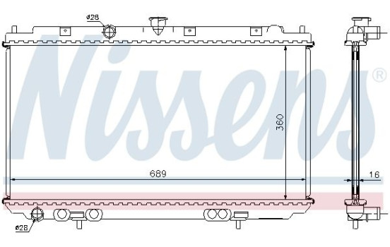 Radiator, engine cooling 67350A Nissens, Image 2