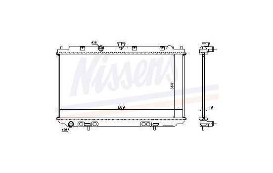 Radiator, engine cooling 67350A Nissens