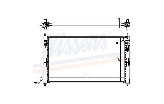 Radiator, engine cooling 67359 Nissens