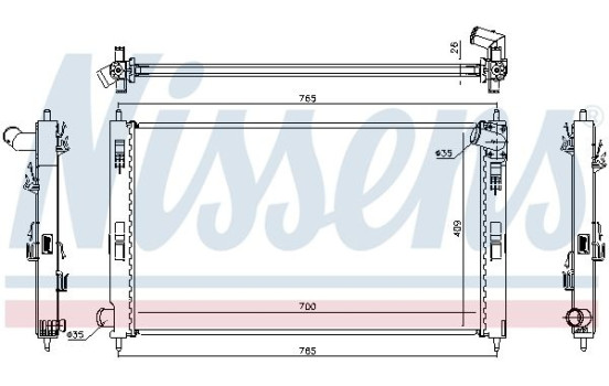 Radiator, engine cooling 67359 Nissens, Image 2