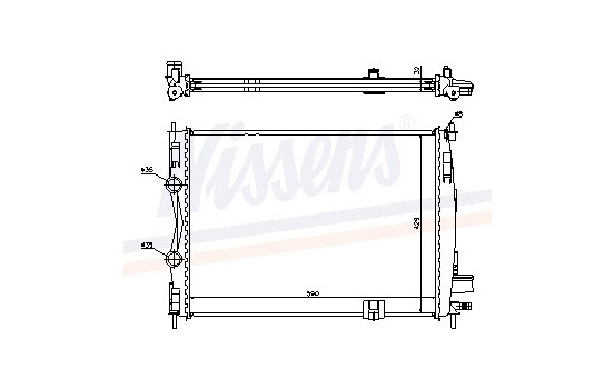 Radiator, engine cooling 67360 Nissens