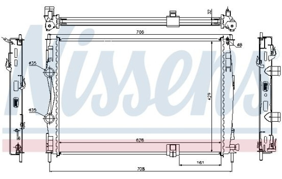 Radiator, engine cooling 67361 Nissens, Image 2