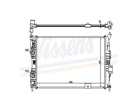 Radiator, engine cooling 67364 Nissens