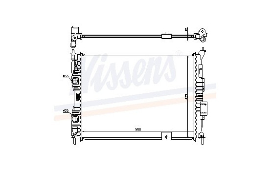 Radiator, engine cooling 67364 Nissens