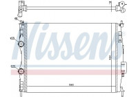 Radiator, engine cooling 67368 Nissens