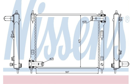 Radiator, engine cooling 67370 Nissens