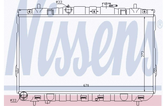 Radiator, engine cooling 67467 Nissens