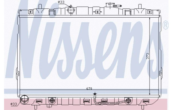 Radiator, engine cooling 67468 Nissens