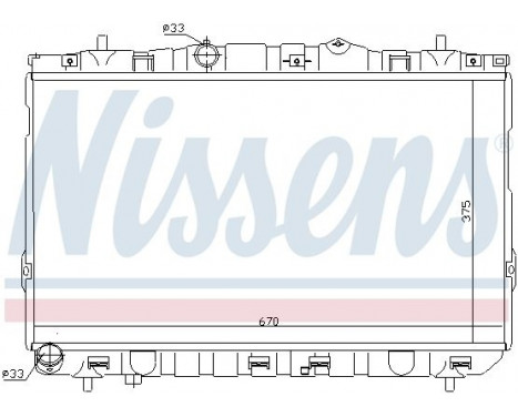 Radiator, engine cooling 67469 Nissens