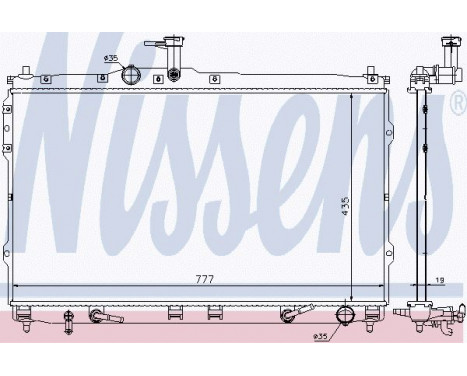 Radiator, engine cooling 67474 Nissens