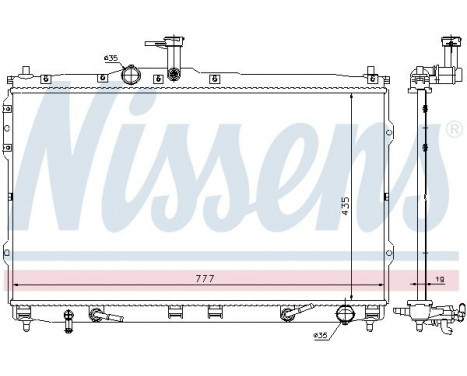 Radiator, engine cooling 67474 Nissens, Image 2