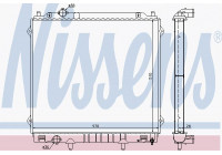 Radiator, engine cooling 67483 Nissens
