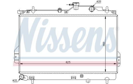 Radiator, engine cooling 67484 Nissens