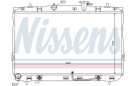Radiator, engine cooling 67489 Nissens, Image 2