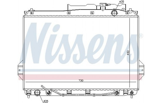 Radiator, engine cooling 675009 Nissens