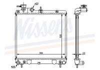 Radiator, engine cooling 67500A Nissens