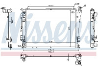 Radiator, engine cooling 675012 Nissens