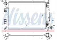 Radiator, engine cooling 675014 Nissens