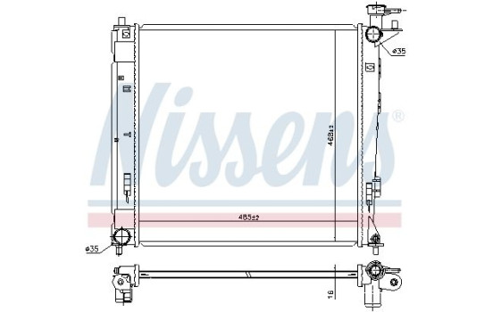Radiator, engine cooling 675019 Nissens
