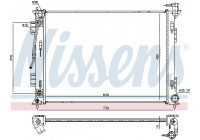 Radiator, engine cooling 675055 Nissens