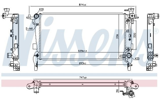Radiator, engine cooling 675066 Nissens