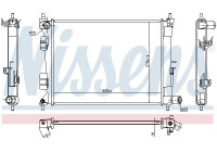 Radiator, engine cooling 675072 Nissens