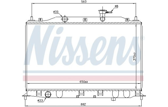 Radiator, engine cooling 67509 Nissens, Image 2