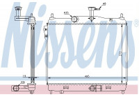 Radiator, engine cooling 67512 Nissens