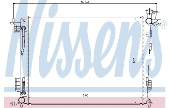 Radiator, engine cooling 67514 Nissens