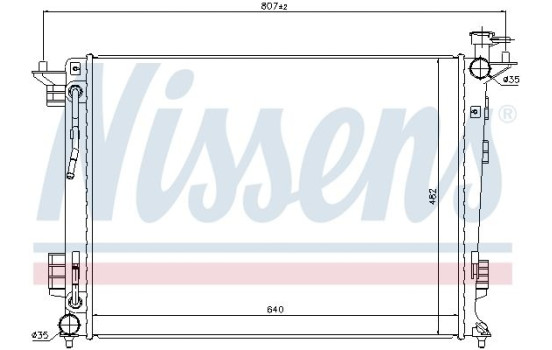 Radiator, engine cooling 67514 Nissens, Image 2