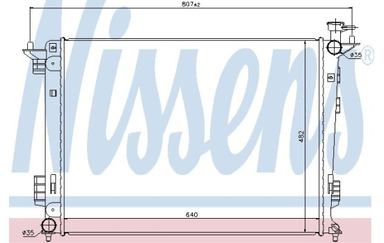 Radiator, engine cooling 67515 Nissens