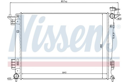 Radiator, engine cooling 67515 Nissens, Image 2