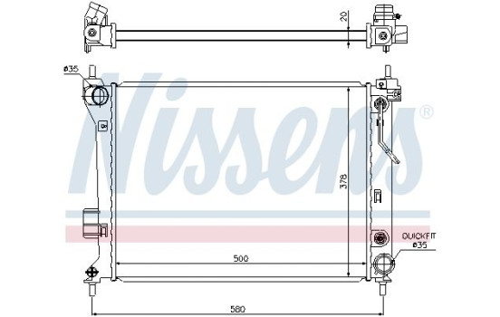 Radiator, engine cooling 67548 Nissens, Image 2