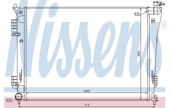 Radiator, engine cooling 67550 Nissens