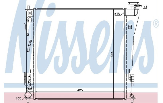 Radiator, engine cooling 67552 Nissens