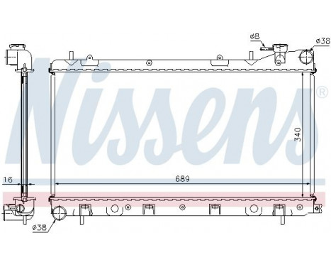 Radiator, engine cooling 67704A Nissens, Image 2