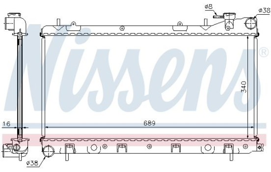 Radiator, engine cooling 67704A Nissens, Image 2
