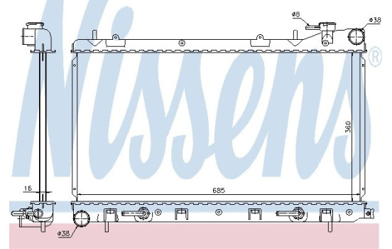 Radiator, engine cooling 67715 Nissens