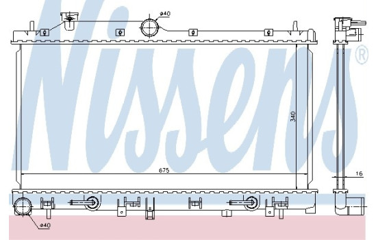 Radiator, engine cooling 67720 Nissens