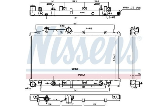 Radiator, engine cooling 67720 Nissens, Image 3