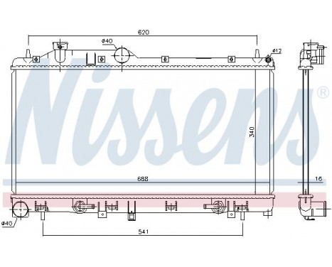 Radiator, engine cooling 67725 Nissens, Image 2