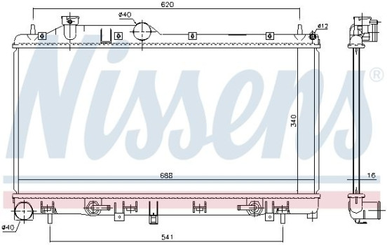 Radiator, engine cooling 67725 Nissens, Image 2