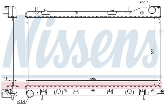 Radiator, engine cooling 67726 Nissens, Image 2