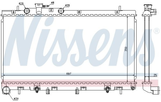 Radiator, engine cooling 67729 Nissens, Image 2