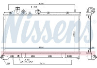 Radiator, engine cooling 67743 Nissens