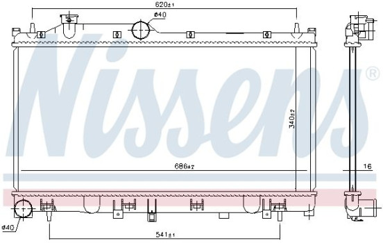 Radiator, engine cooling 67744 Nissens