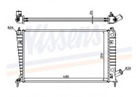 Radiator, engine cooling 68000A Nissens