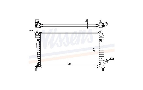 Radiator, engine cooling 68000A Nissens