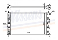 Radiator, engine cooling 68002A Nissens